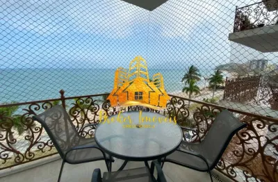 Apartamento frente ao mar na martim de sá, vista de tirar o fôlego, sol da manhã