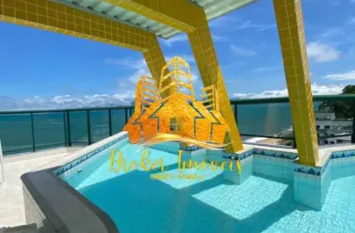 Cobertura espetacular frente ao mar com vista magnífica - martim de sá - caraguatatuba- sp