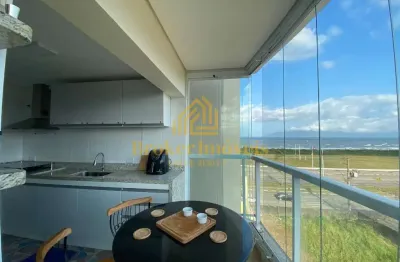 Apartamento lindíssimo com vista espetacular para o mar no edifício malbec no jardim aruan com varanda gourmet