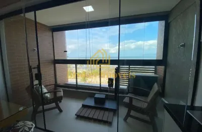 Apartamento frente ao mar no condomínio innovate com mobílias jardim aruan