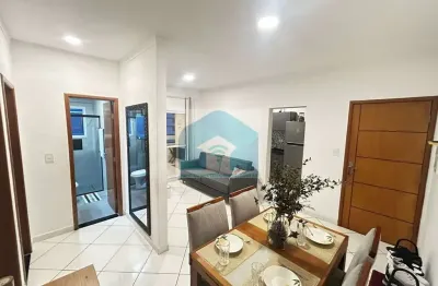 Apartamento na vila tupi praia grande sp, com 2 dormitórios, 1 suíte.