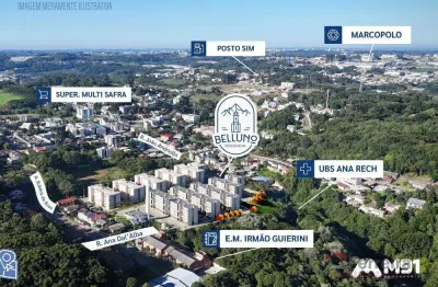 Apartamento com 2 quartos à venda na Ana Rech, Caxias do Sul  por R$ 240.000