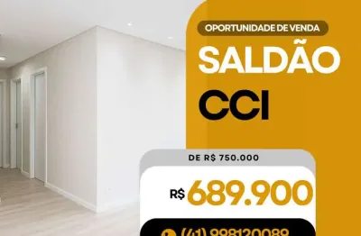 Apartamento para venda em curitiba, bacacheri, 3 dormitórios, 1 suíte, 2 banheiros, 2 vagas