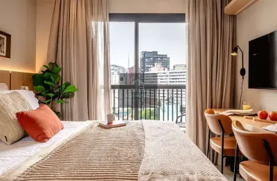 Studio mobiliado à venda  |andar alto | 19 m² | Condomínio com lazer | Próx. Higienópolis-Mackenzie