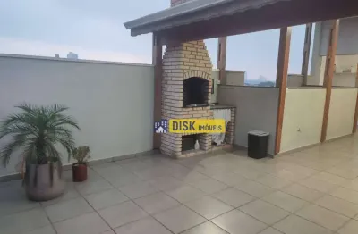 Cobertura com 2 dormitórios à venda, 102 m² por r$ 480.000,00 - vila scarpelli - santo andré/sp