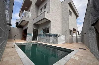 Sobrado novo com piscina para venda apenas 100 metros do mar em itanhaém -sp
