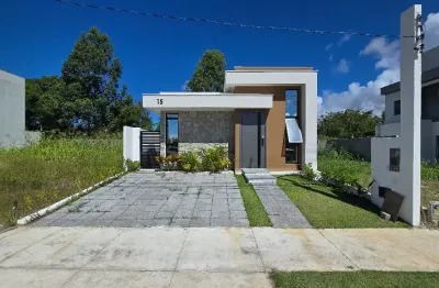 Casa térrea em condomínio fechado -  3 quartos, 1 suítes, 2 vagas em abrantes - camaçari/ba.