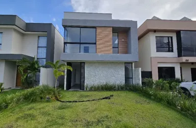 Casa duplex em condomínio fechado -  4 quartos, 3 suítes, 2 vagas em abrantes - camaçari