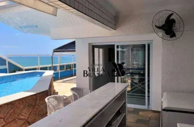 Apartamento duplex com 5 dormitórios para alugar, 500 m² por r$ 9.900,00/mês - martim de sá - caraguatatuba/sp
