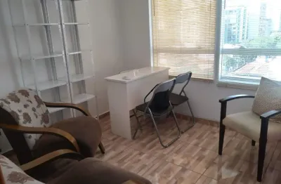 D07-santa rosa-niterói-sala comercial 28m², 1 vaga garagem, mobiliada, divida em recepção e 2 salas