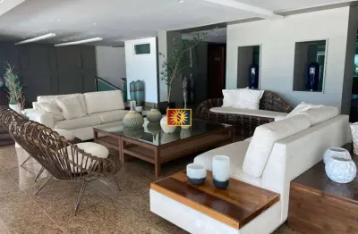 Cobertura duplex, pé na areia, para vender com 5 quartos 5 suítes na praia de ponta de campina em cabedelo (pb)