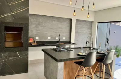 Casa com acabamento impecável 3 quartos e gourmet no aero rancho