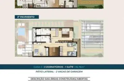 Casa em condomínio fechado com 3 quartos à venda na rua sagrado coração de jesus, 811, morro das pedras, florianópolis, 96 m2 por r$ 1.200.000