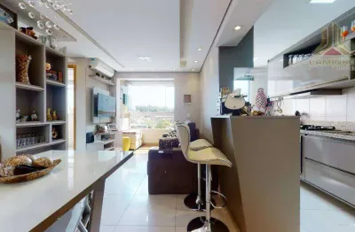 Apartamento de dois dormitórios com elevador e garagem, proximo a sede campestre do sesc