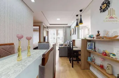 Vendo apartamento de dois dormitórios, semi mobiliado, com garagem