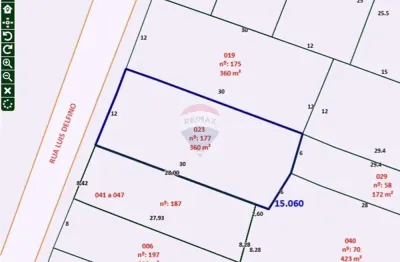 Atenção! terreno de 360m² ( 12 m x 30 m ) ideal para investidores e contrutores com otima localização na vila bastos