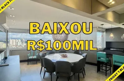 Apartamento com 3 dormitórios à venda, 127 m² por r$ 1.600.000,00 - vila scarpelli - santo andré/sp