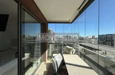 Studio mobiliado para locação em pinheiros, são paulo-sp:  1 suíte, 1 sala, 1 banheiro, 25,28m² de área.