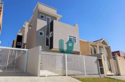 Sobrado triplex novo em condomínio no xaxim com 3 quartos (1 suite), 2 vagas e solarium