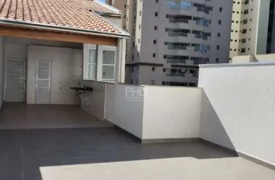 Cobertura nova sem condomínio à venda, com 163m², 3 quartos, 1 suíte com sacada, lavabo, 2 vagas, campestre, santo andré