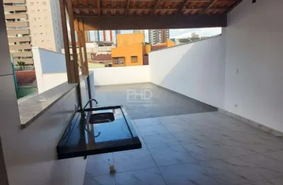 Cobertura sem condomínio à venda com 145m2, 3 quartos, 1 suíte, 3 banheiros, 2 vagas cobertas, vila assunção, santo andré - sp
