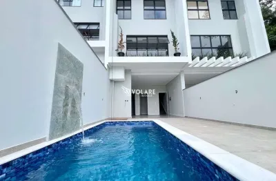 Sobrado triplex com 3 suítes, piscina na ponta aguda por r$ 1.290.000