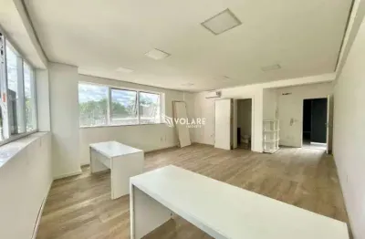 Sala comercial para alugar com 45m², 1 banheiro e vagas por r$ 1.500!