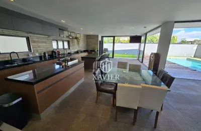 Sobrado de alto padrão no alphaville nova esplanada 1 – 4 suítes, escritório, piscina aquecida e adega privativa!