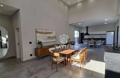 Casa térrea à venda no condomínio chácara ondina – 3 suítes, escritório, piscina e semi mobiliada