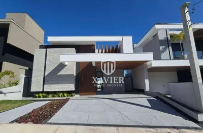 Casa térrea à venda no condomínio cyrela landscape esplanada – 3 suítes, cozinha com iluminação em led, gourmet integrado e fachada moderna | sorocabp