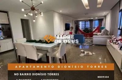 Apartamento com 3 quartos à venda na rua tibúrcio cavalcante, 2150, dionisio torres, fortaleza por r$ 920.000