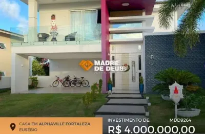 Casa em condomínio fechado com 4 quartos à venda na avenida litorânea, 2040, porto das dunas, aquiraz por r$ 4.000.000