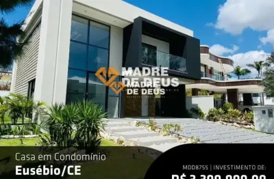 Casa em condomínio fechado com 4 quartos à venda na ce 040   km22, 1, pires façanha, eusébio por r$ 2.990.000