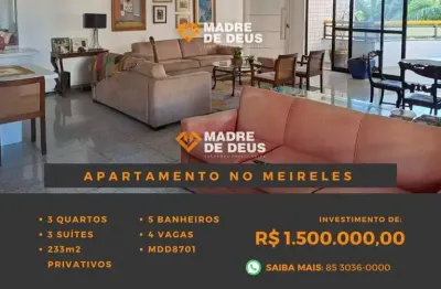 Apartamento com 3 quartos à venda na rua vicente leite, 389, meireles, fortaleza por r$ 1.500.000