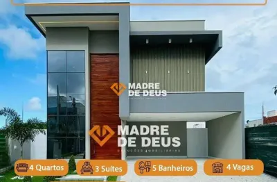 Casa em condomínio fechado com 4 quartos à venda na atlântica, 2303, cidade alpha, eusébio por r$ 1.650.000