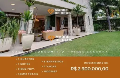 Casa em condomínio fechado com 3 quartos à venda na ce-040 s/n quilômetro 22, 1, pires façanha, eusébio por r$ 2.900.000