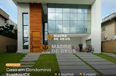 Casa em condomínio fechado com 4 quartos à venda na ce-040 s/n quilômetro 22, 22, pires façanha, eusébio por r$ 3.600.000