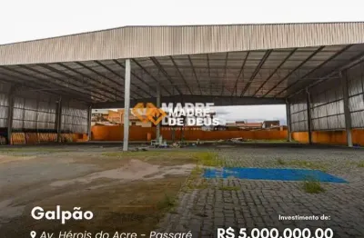 Barracão / galpão / depósito à venda na avenida heróis do acre, 492, passaré, fortaleza por r$ 5.000.000