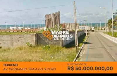 Terreno comercial para alugar na rua dioguinho, 3522, praia do futuro, fortaleza por r$ 50.000