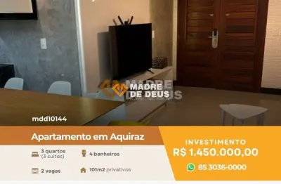 Apartamento com 3 quartos à venda na marginal, 1314, aquiraz, fortaleza por r$ 1.450.000