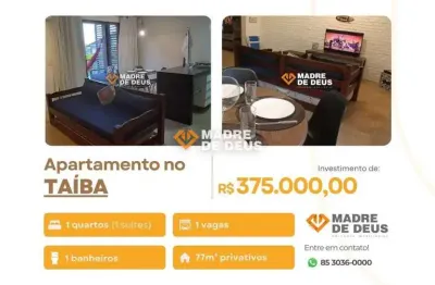 Apartamento com 1 quarto à venda na francisco guilherme, 1, taíba, são gonçalo do amarante por r$ 350.000