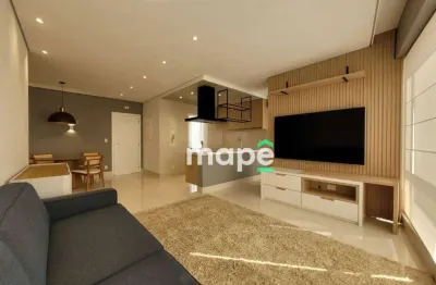 Apartamento com 1 dormitório para alugar, 68 m² por r$ 9.000,00/mês - aparecida - santos/sp