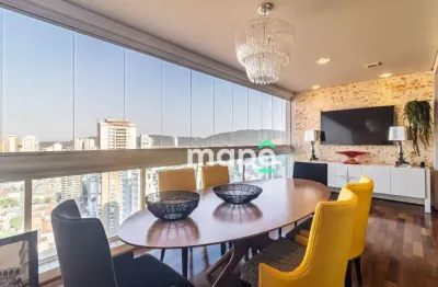 Apartamento com 1 dormitório, 106 m² - venda por r$ 2.100.000,00 ou aluguel por r$ 13.000,00/mês - aparecida - santos/sp