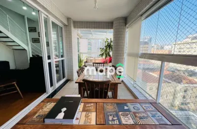 Apartamento duplex com 2 dormitórios à venda, 121 m² por r$ 1.499.000,00 - gonzaga - santos/sp