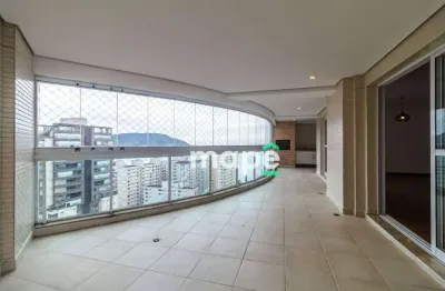 Apartamento com 3 dormitórios à venda, 204 m² por r$ 3.190.000,00 - embaré - santos/sp