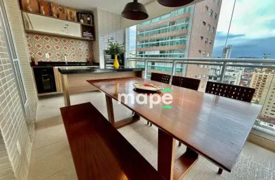 Apartamento com 3 dormitórios à venda, 181 m² por r$ 2.450.000,00 - gonzaga - santos/sp