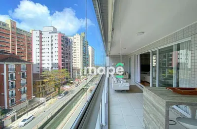 Apartamento com 3 dormitórios à venda, 160 m² por r$ 2.550.000,00 - embaré - santos/sp
