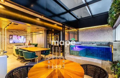 Cobertura com 2 dormitórios à venda, 142 m² por r$ 3.300.000,00 - embaré - santos/sp