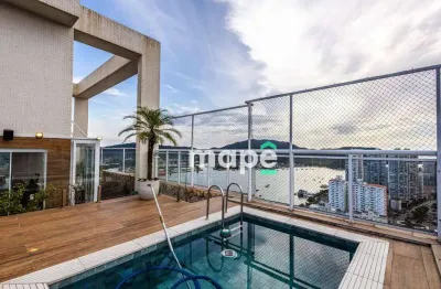 Cobertura à venda, 370 m² por r$ 6.900.000,00 - ponta da praia - santos/sp