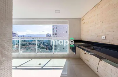 Apartamento novo com 2 suítes à venda, 92 m² - boqueirão -santos/sp